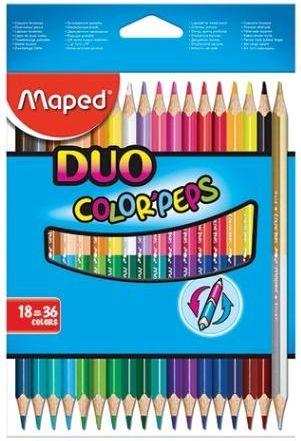 Spalvoti dvipusiai pieštukai Maped Color'Peps Duo, 18 vnt.