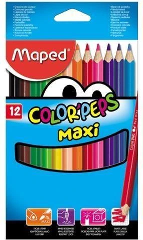 Maped Colorpeps maxI trijų pusių 12 spalvų MPED