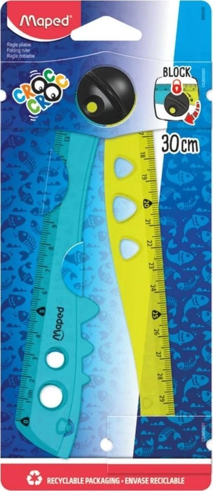 Liniuotė Maped 15/30cm Croc Croc Open Up blister.
