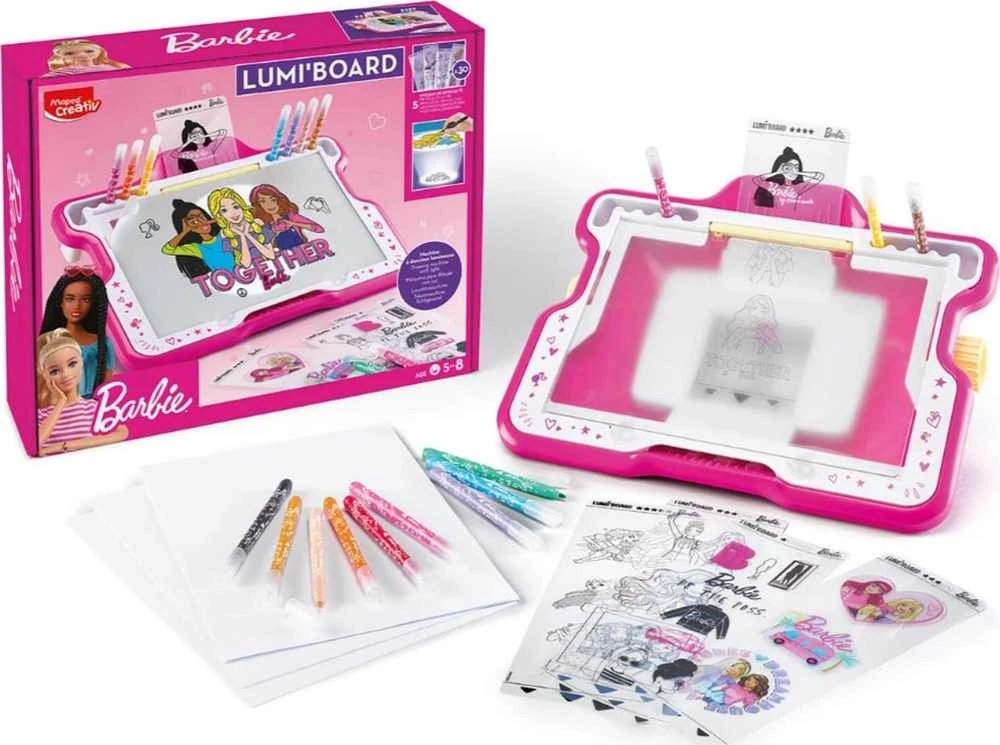 Maped Barbie apšviesta kūrybinė lenta