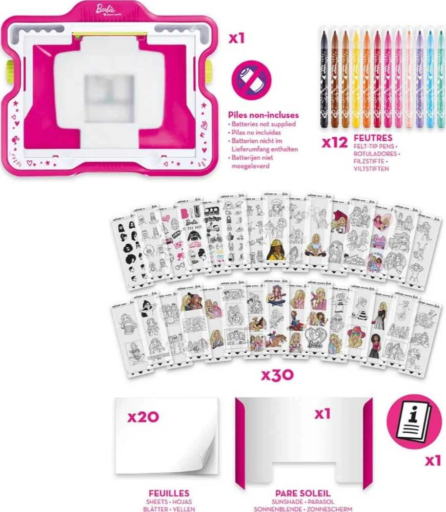 Maped Barbie apšviesta kūrybinė lenta