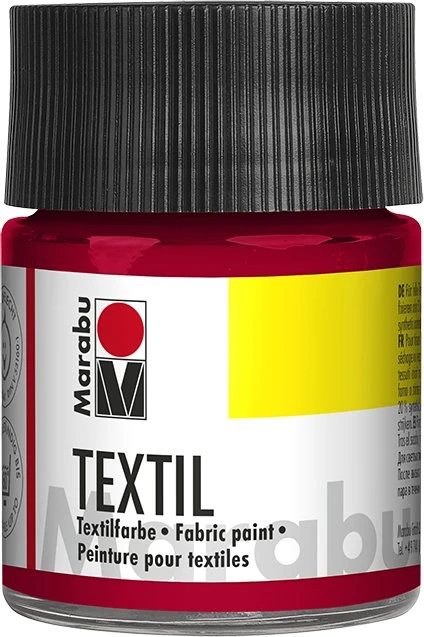 Marabu 17160005031, Raudona, Tekstiliniai dažai, skysti, 50 ml, 1 vnt.