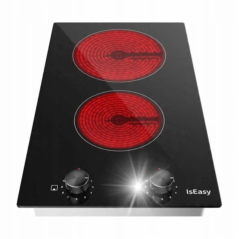 IsEasy LT2V-30 dviejų zonų keraminė/elektrinė viryklė su rankenėlėmis