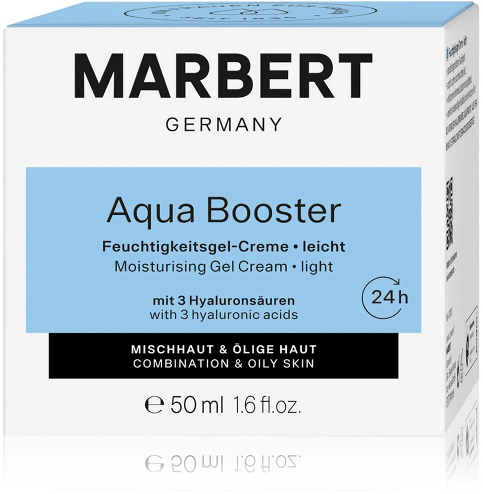 MARBERT 24H AQUA BOOSTER drėkinamoji želė - kremas, 50 ml
