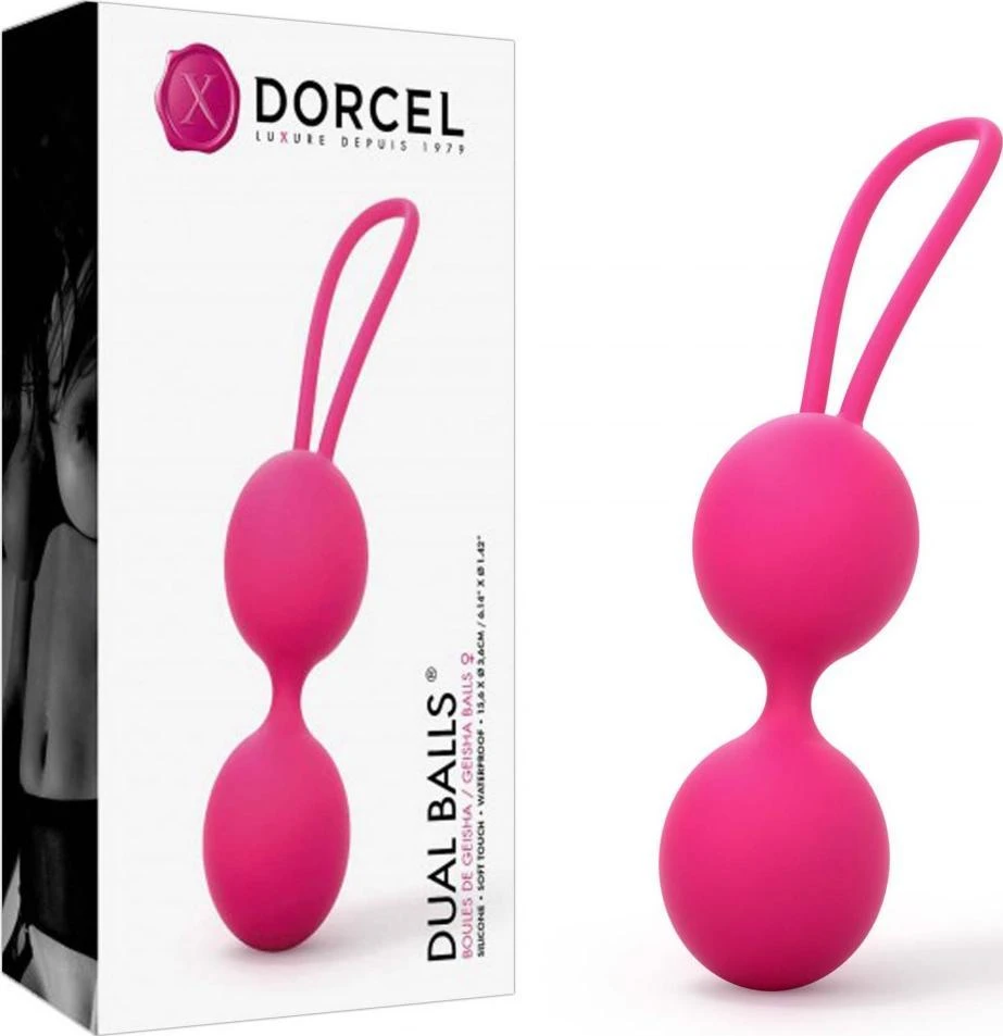 Marc Dorcel Dual Balls Magenta silikoniniai geišos kamuoliukai