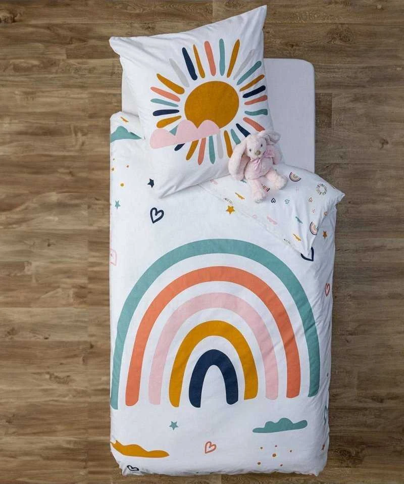 Marco Polo RAINBOW Patalynės komplektas vaikams su vaivorykšte, 140 x 200 cm
