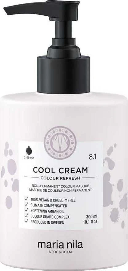 Maria Nila Colour Refresh veganiška plaukų dažymo kaukė „Kreminis“ spalvos gaivumui 8.1 „Cool Kreminis“, 300 ml