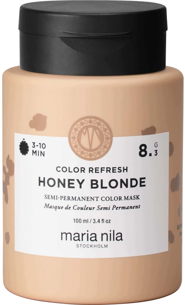Maria Nila Colour Refresh Plaukų dažymo kremas-maskė spalvai atnaujinti 8.3 Honey, skirta šviesiems plaukams, 100 ml
