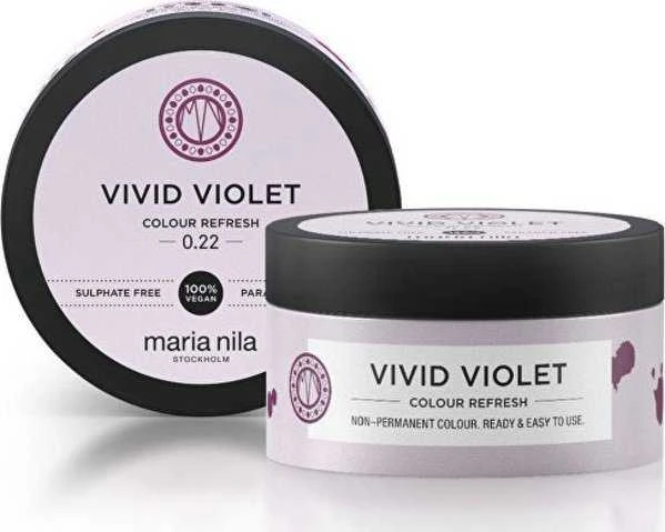 Maria Nila Colour Refresh veganiški plaukų dažai Kreminis kaukė spalvos gaivumui 0.22 Vivid Violet, 100 ml