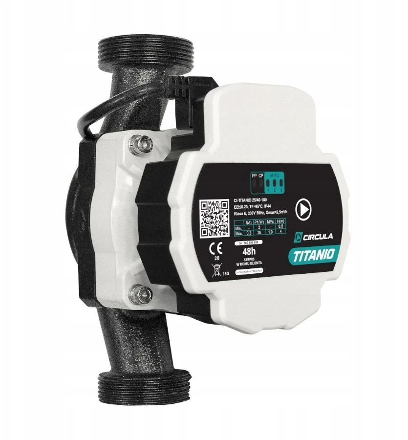 Kondicionierius Circula Vanduo Pump Titanio 25/80 130mm