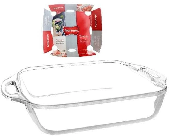 Didelė kvadratinė kepimo forma 3,8 l, 7 x 34,5 x 28 cm, MARINEX. Pagaminta Brazilijoje