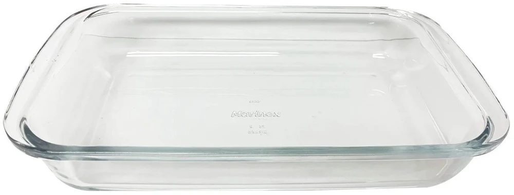 Stačiakampė stiklinė kepimo forma 1,6 l, 5 x 30 x 18 cm, MARINEX. Pagaminta Brazilijoje