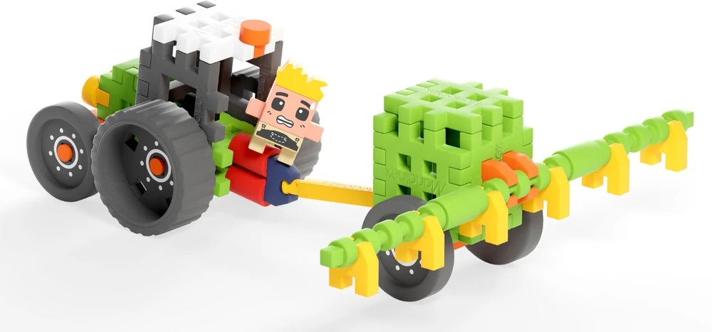 Marioinex *****Klocki waffle Farmer traktor+orpys.50el 07498
