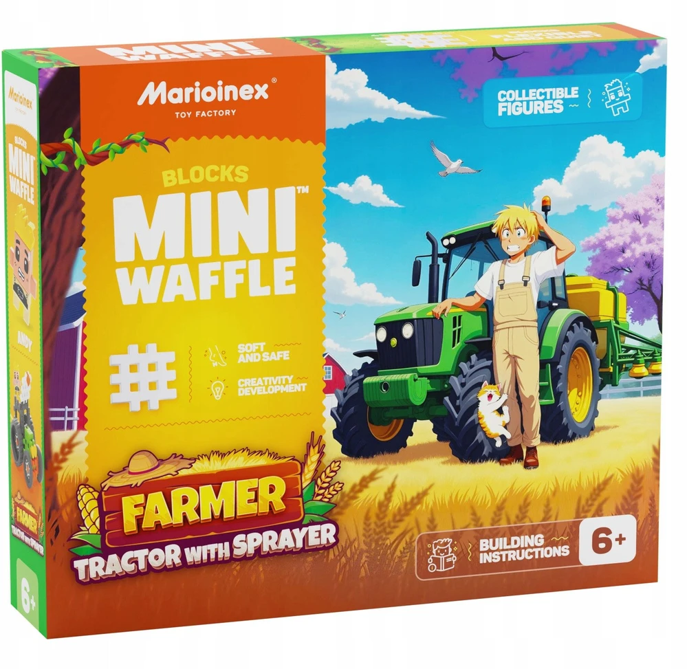Marioinex *****Klocki waffle Farmer traktor+orpys.50el 07498