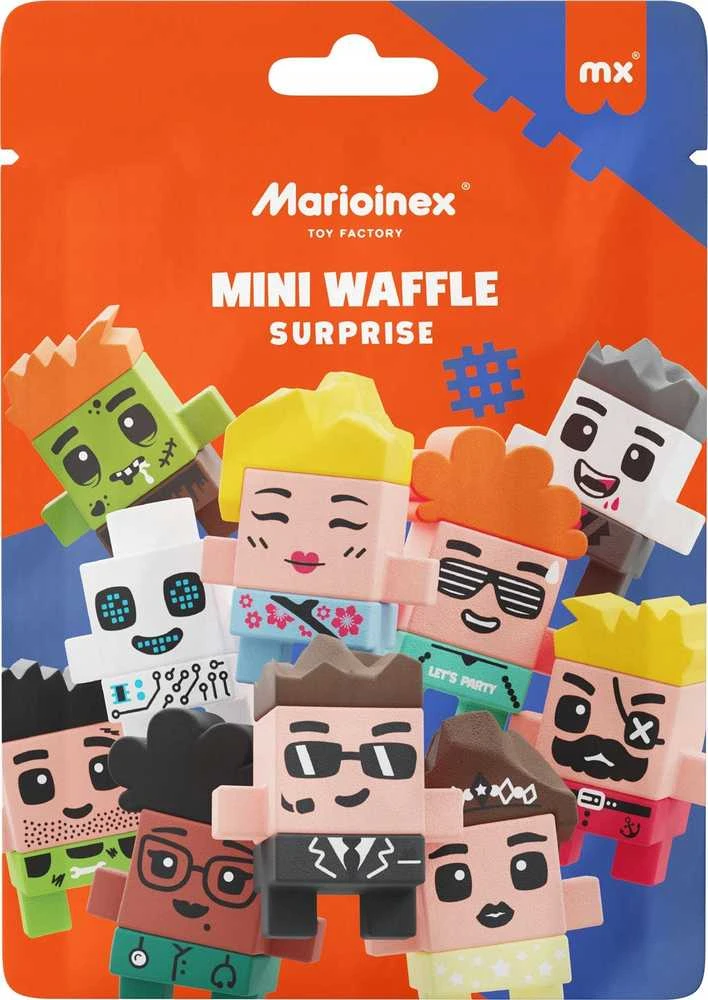 Marioinex Mini Waffle Surprise 2in1 paketėlis figūrėlių kaladėlės ZA5040