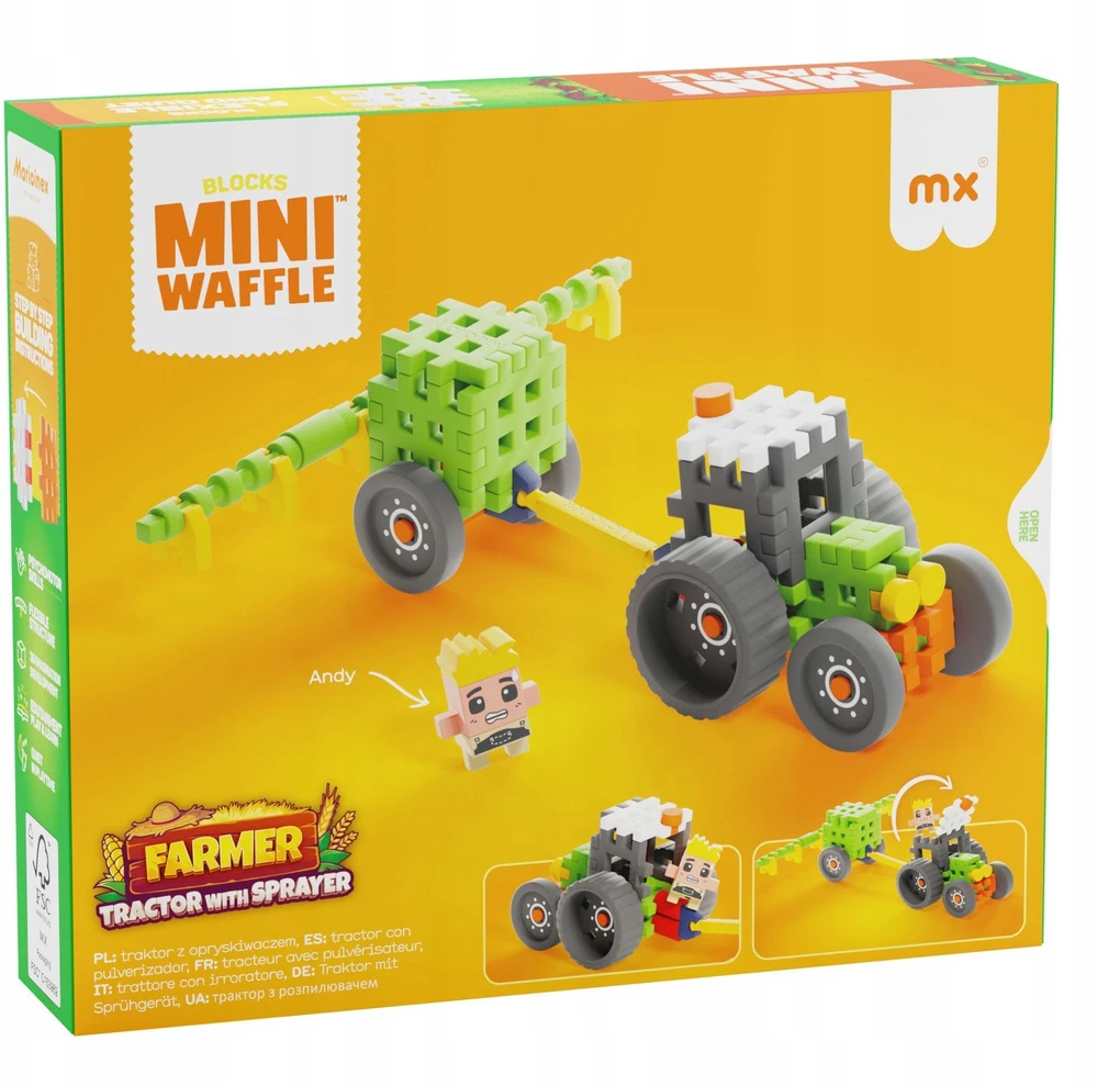 Marioinex *****Klocki waffle Farmer traktor+orpys.50el 07498