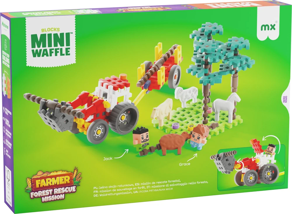 Marioinex *****Klocki waffle Farmer Le.ak.ratun.100el 07573