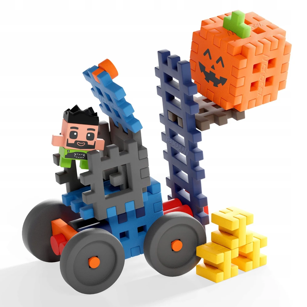 Marioinex *****Klocki waffle Farmer wózek widłowy 50el 07511