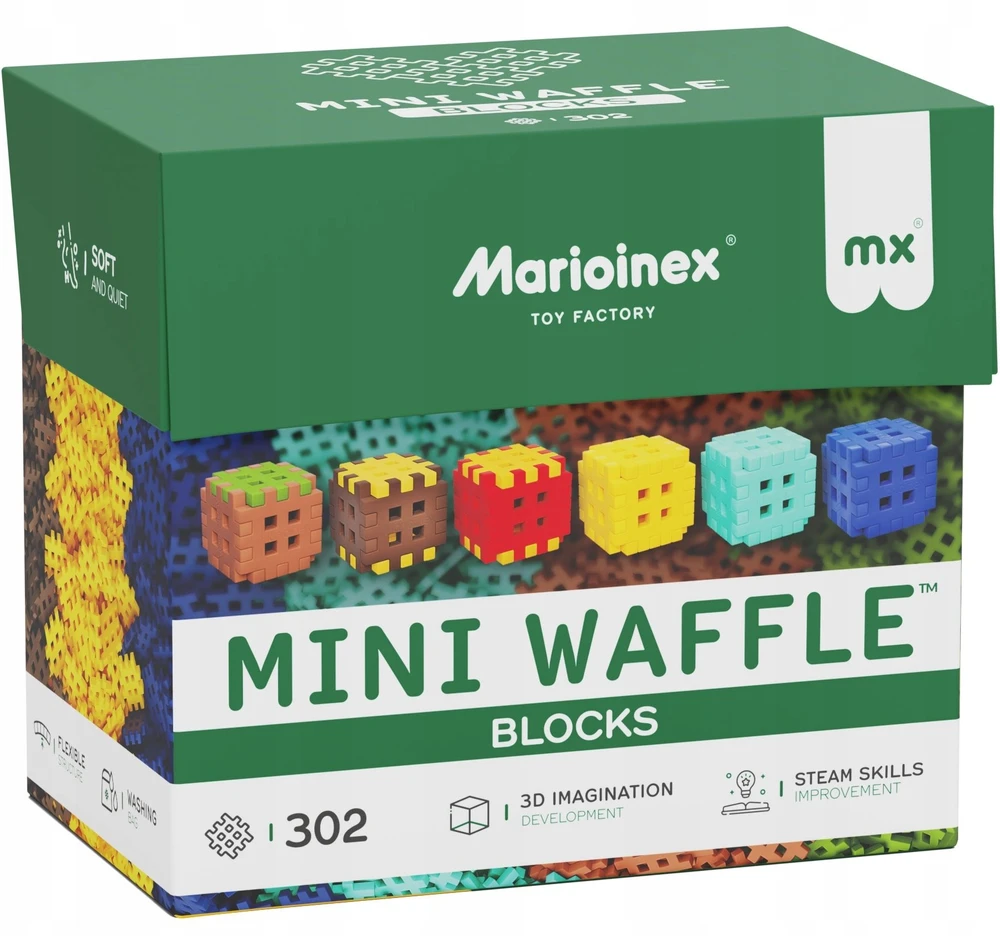 Marioinex mini vaflių konstruktoriaus kaladėlės, 302 dalys