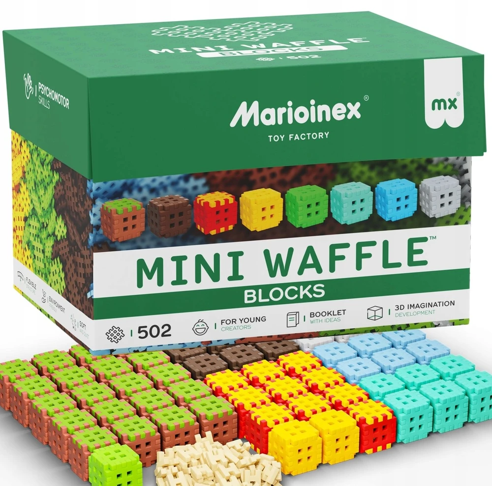 Marioinex mini vaflių kaladėlės, 502 dalys
