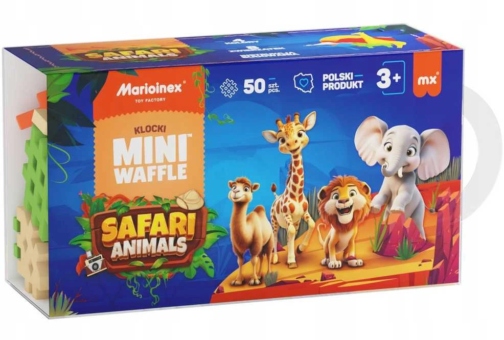 Mini vaflinė 50el Gyvūnai Safari - Marioinex