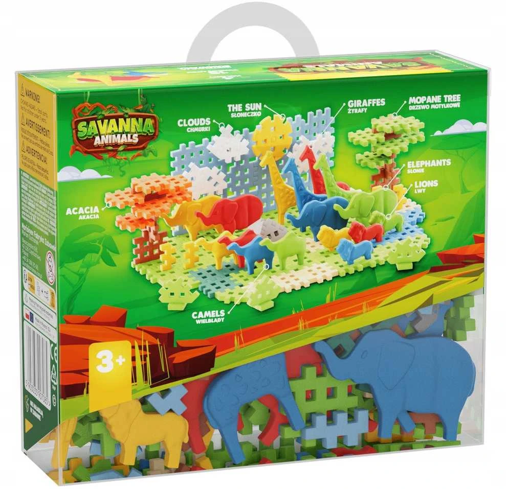 Nezatříděno Marioinex Mini vaflių kaladėlės - savanos gyvūnai, 100 vnt.