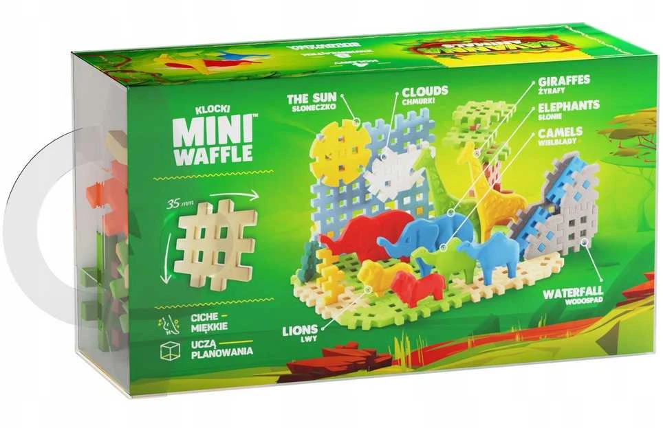 Marioinex Mini vaflių kaladėlės - gyvūnai savana 50 vnt.