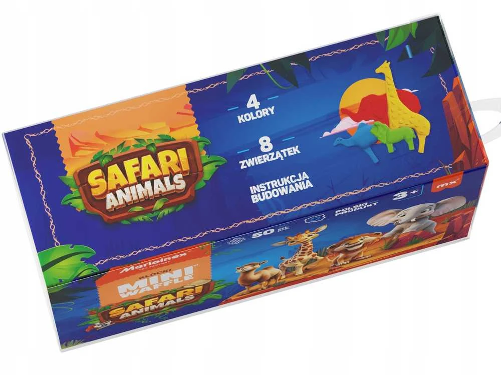 Mini vaflinė 50el Gyvūnai Safari - Marioinex