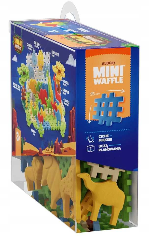 Marioinex Mini Waffle 300 lankstūs konstruktoriaus kaladėlių rinkinys vaikams nuo 2 metų, skatina kūrybiškumą, spalvotas