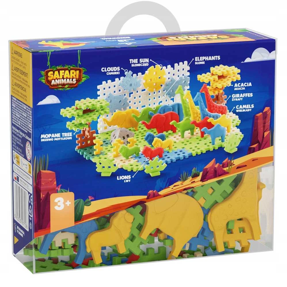 Marioinex Mini Waffle 300 lankstūs konstruktoriaus kaladėlių rinkinys vaikams nuo 2 metų, skatina kūrybiškumą, spalvotas