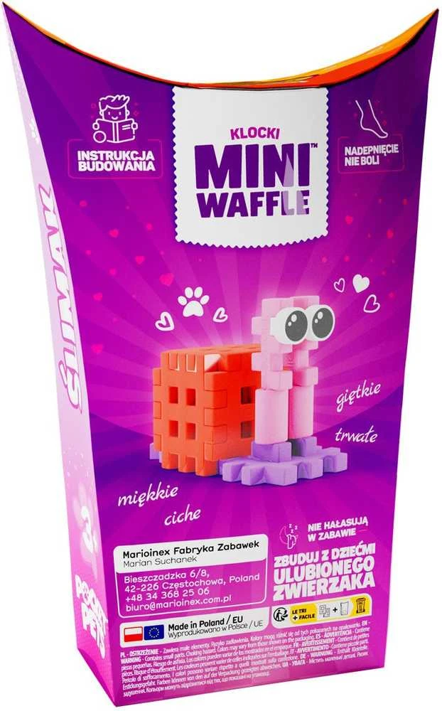 Marioinex Konstrukciniai blokai Mini Waffle Pocket Pets Šliužas