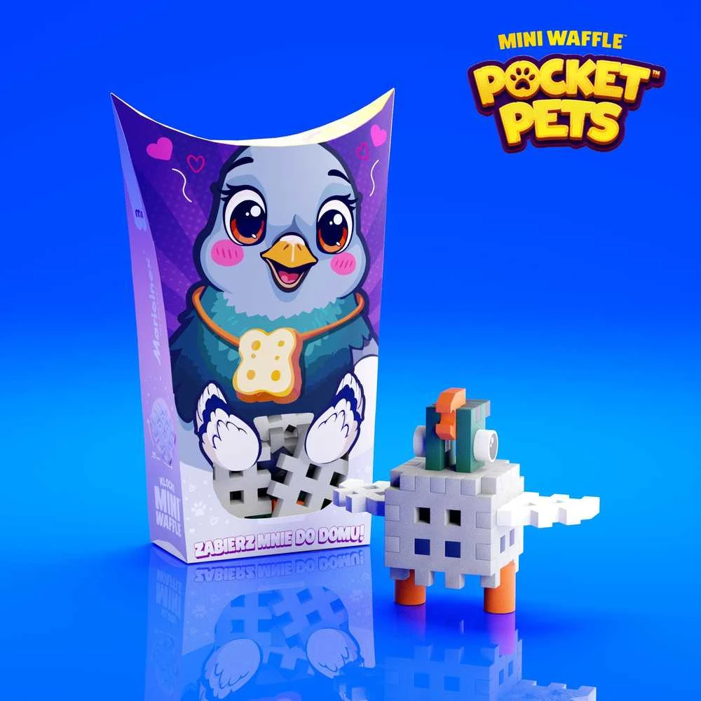 Marioinex Klocki konstrukcyjne Mini Waffle Pocket Pets Gołąb