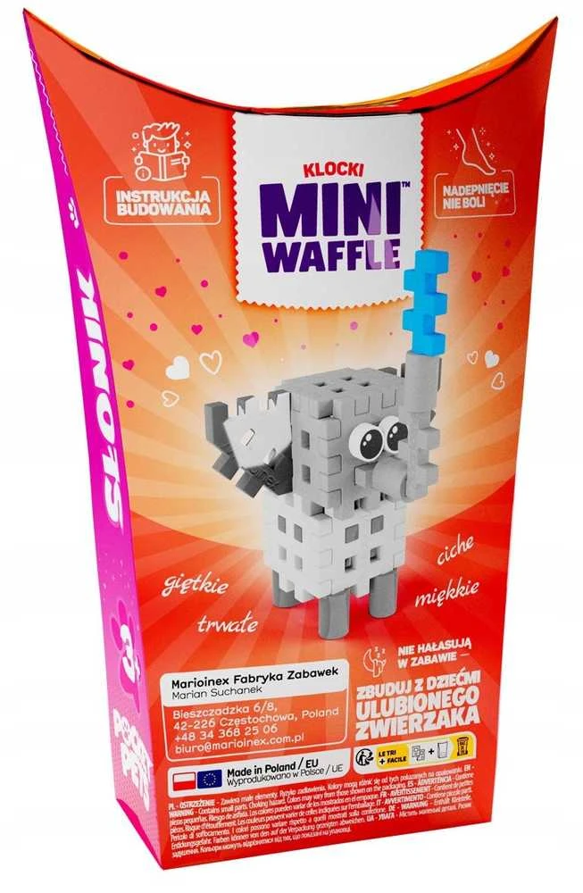 Marioinex *****Vafliniai mini kaladėlės PocketPets Dramblys 07023