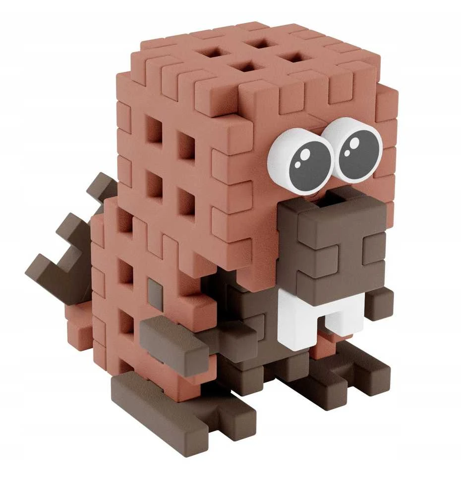 Marioinex *****Vafliniai mini kaladėlės PocketPets Bebras 07061