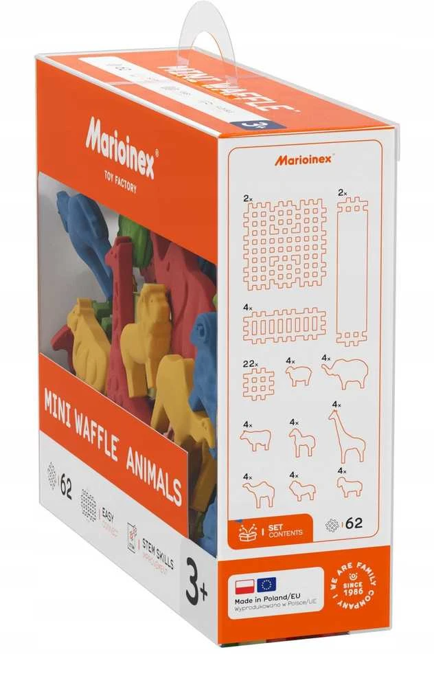 Marioinex *****Vafliniai kaladėlės mini gyvūnai 62 vnt. 07429