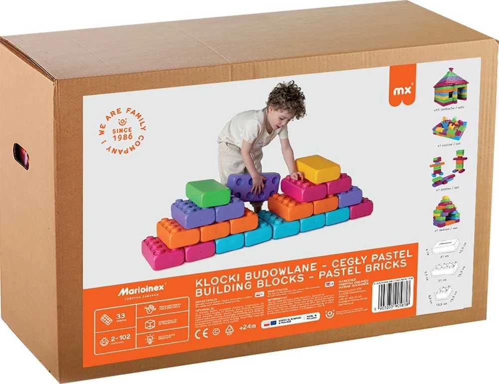 „Marioinex“ kaladėlės, 33 pastelinių spalvų detalės