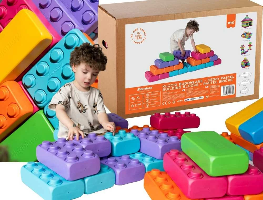 „Marioinex“ kaladėlės, 33 pastelinių spalvų detalės