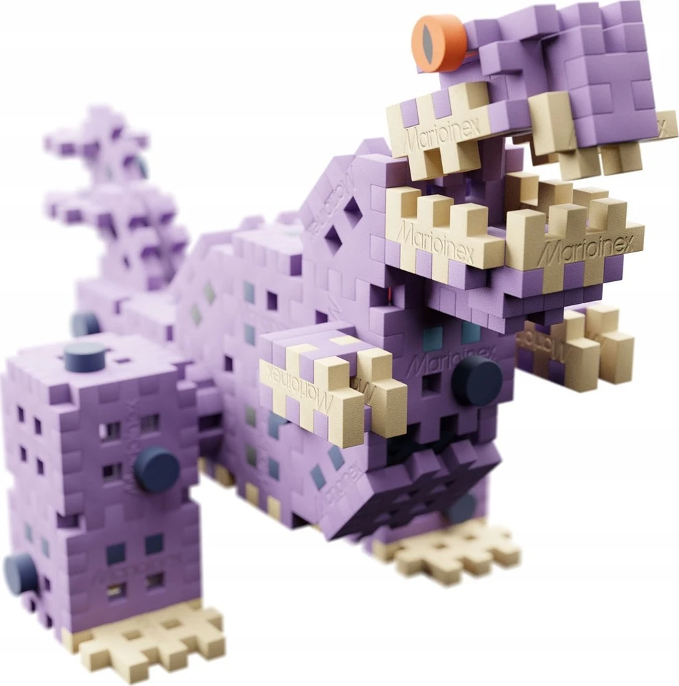 Marioinex Diplodocus ir T-Rex Mini vaflinės kaladėlės 148vnt + figūrėlė ZA5501