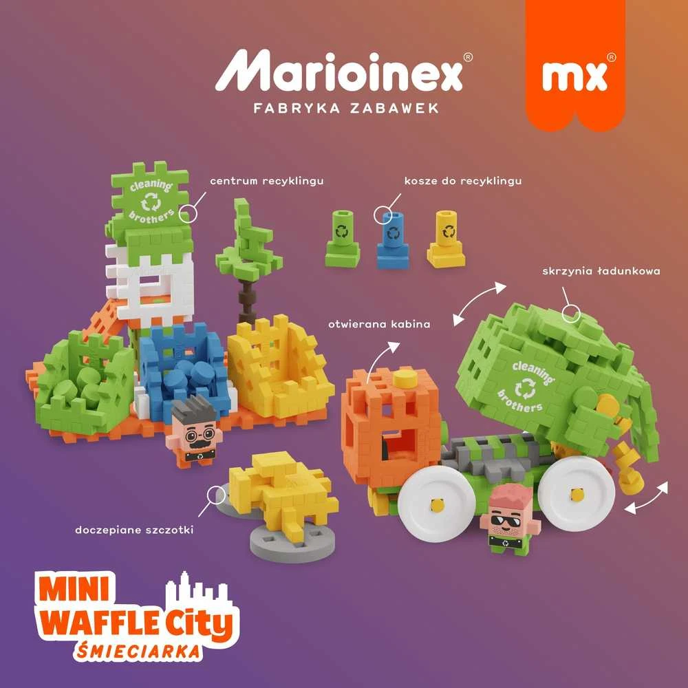 Konstruktorius Marioinex Mini Waffle šiukšliavežė, 48 d.
