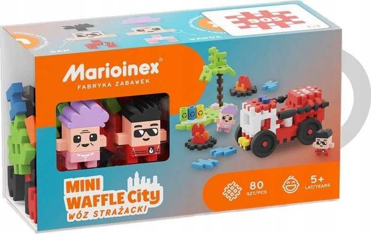 Marioinex mini vaflinės kaladėlės miesto priešgaisrinės tarnybos 80vnt 2 figūrėlėsZA5488