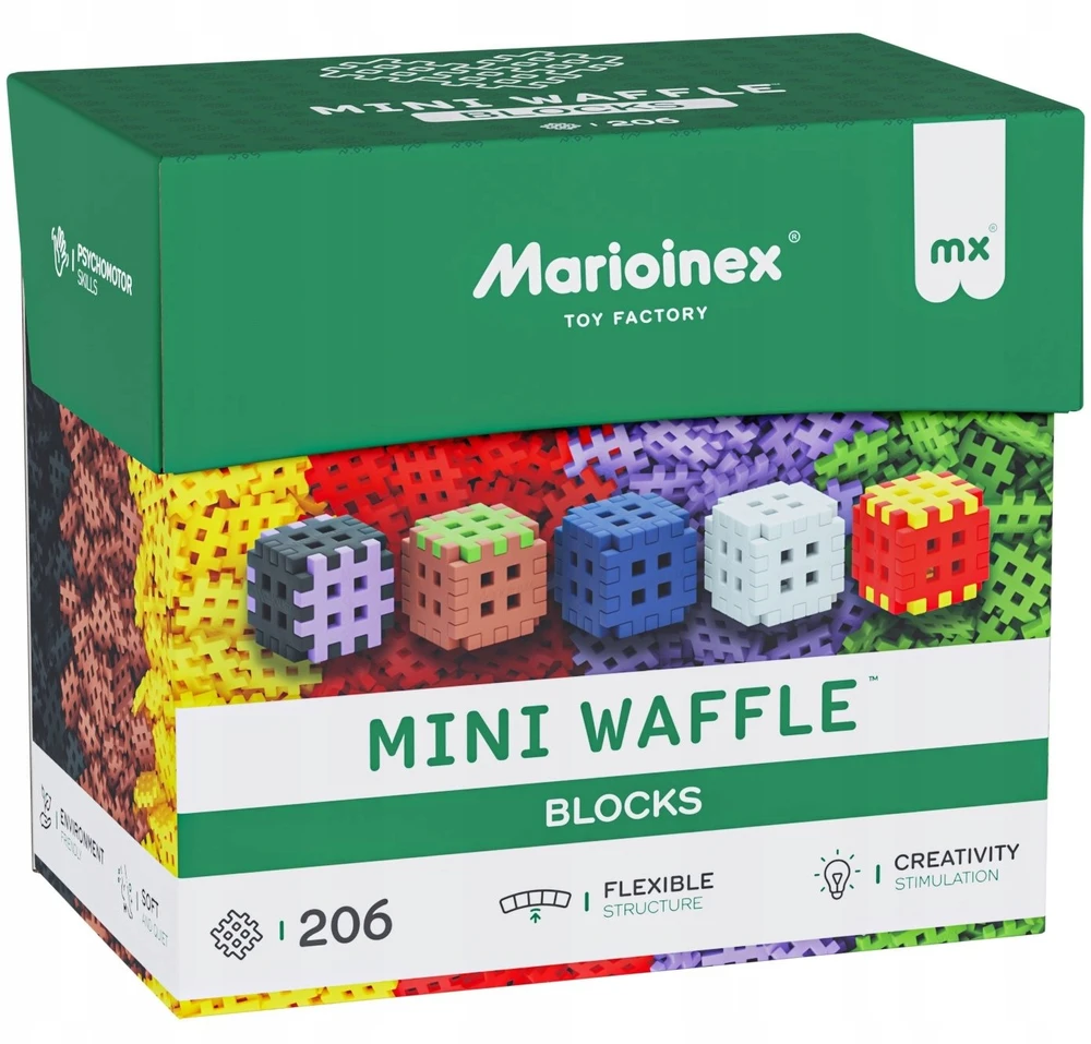 Marioinex mini vaflių kaladėlės, 206 dalys