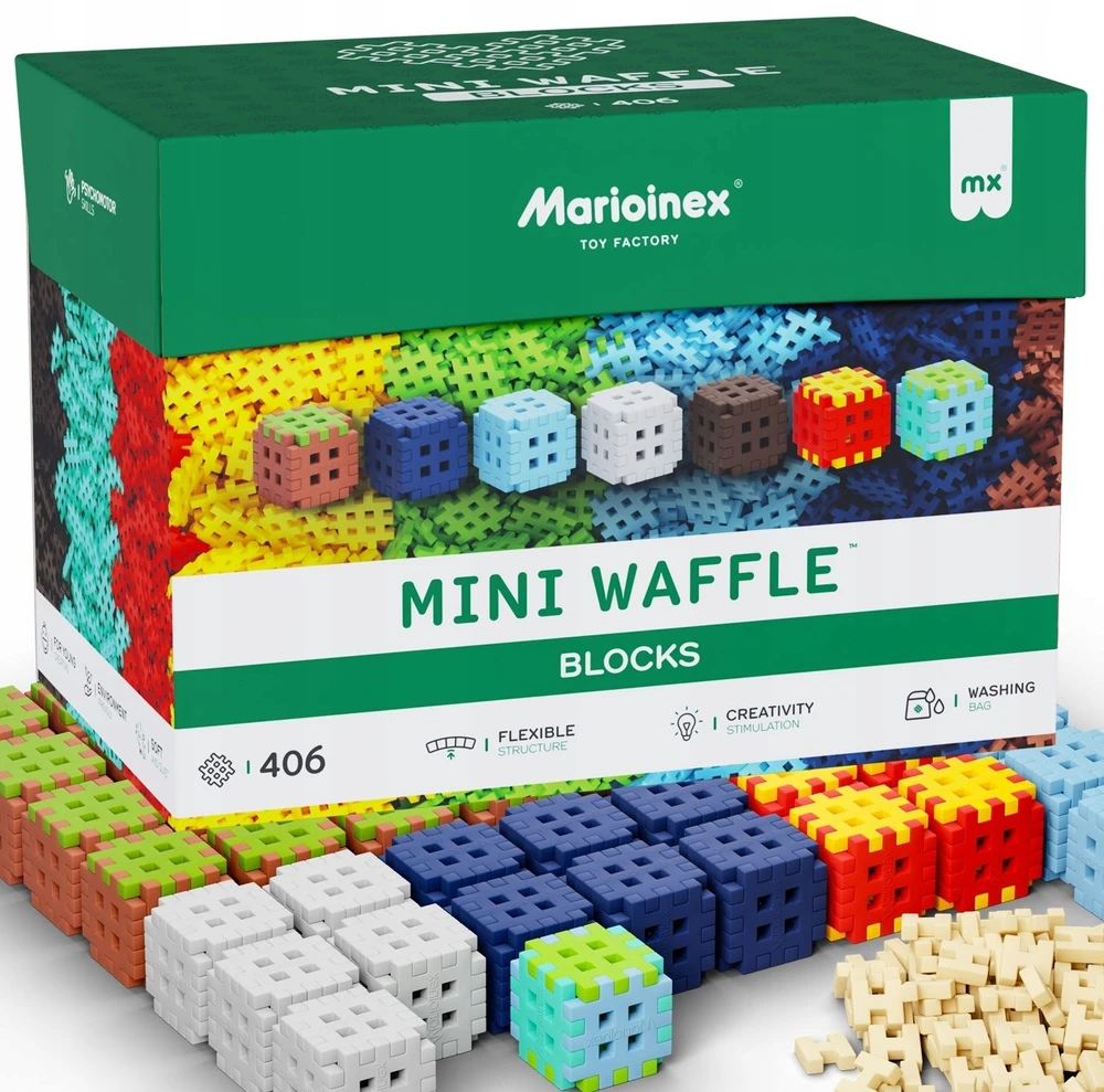 Marioinex mini vaflių kaladėlės, 406 dalys