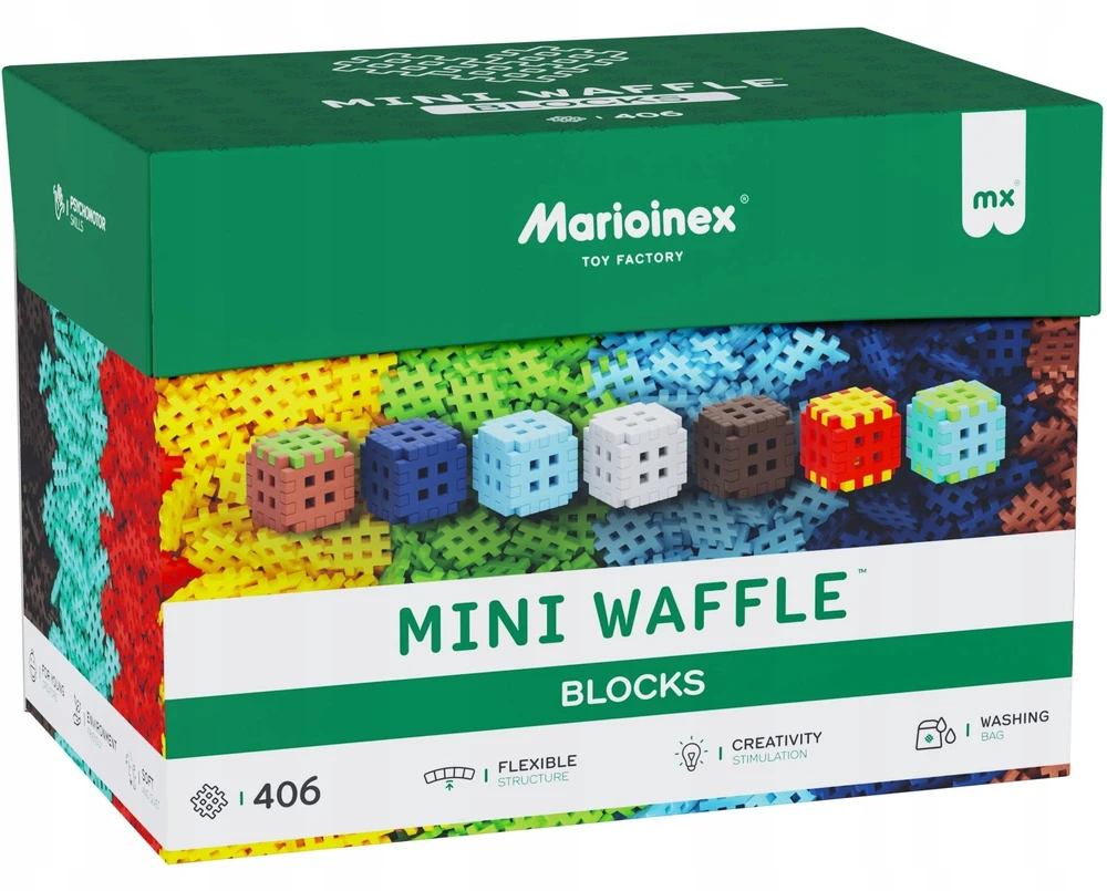 Marioinex mini vaflių kaladėlės, 406 dalys