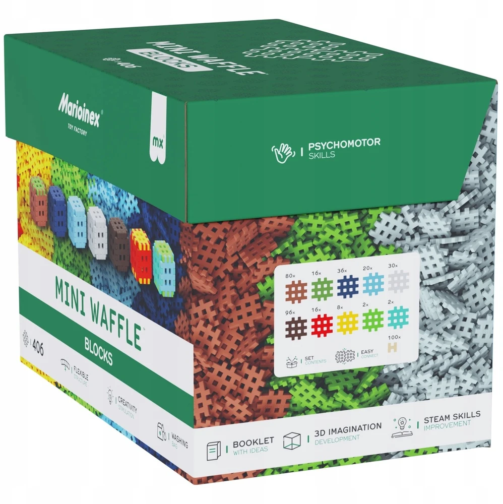 Marioinex mini vaflių kaladėlės, 406 dalys