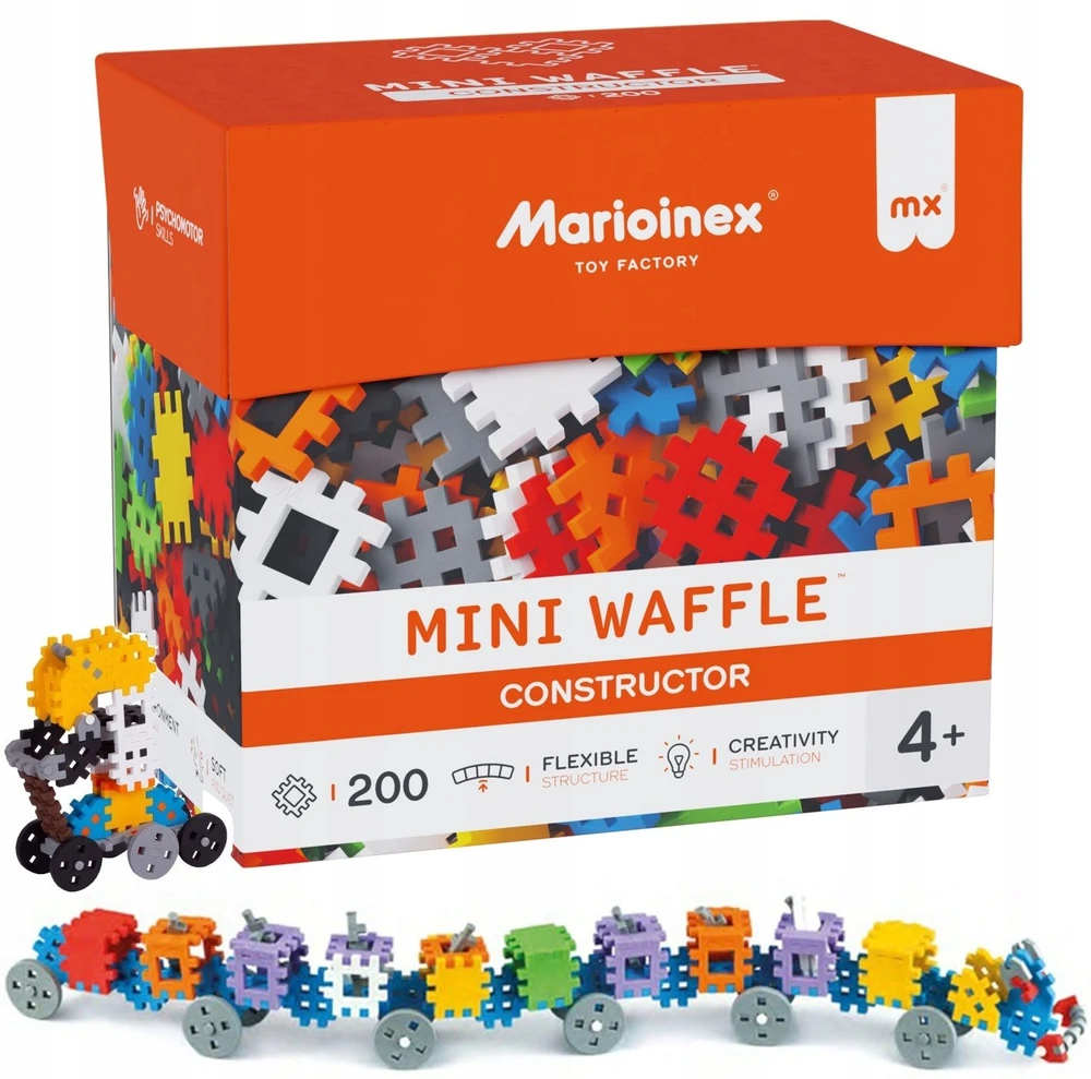 Marioinex mini vaflių konstravimo kaladėlės, 200 detalių