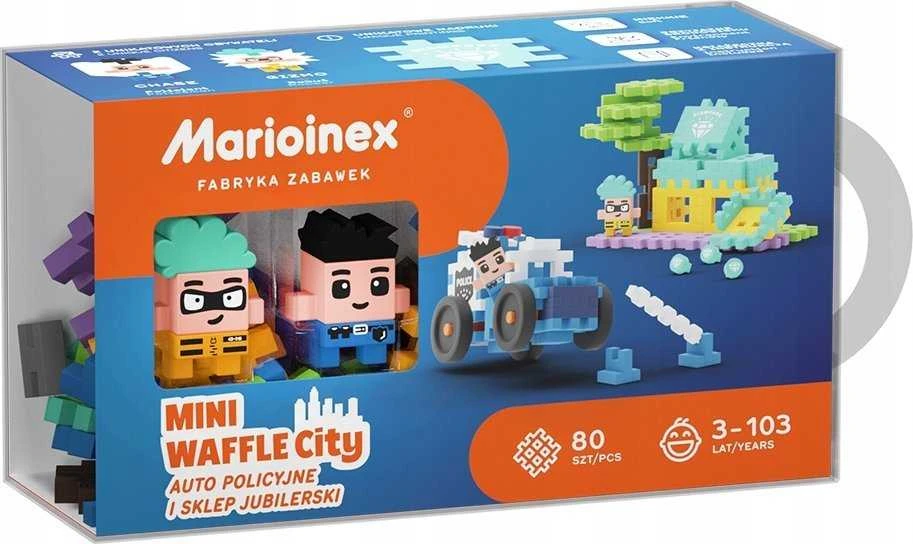 Konstruktorius Marioinex Mini Waffle policijos automobilių ir juvelyrinių dirbinių parduotuvę, 80 d.