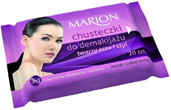 Makiažo servetėlės ​​veidui, akims ir kaklui valyti Marion 3in1, 20 vnt.