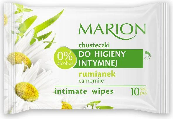 Servetėlės ​​intymiai higienai su ramunėlėmis Marion, 10 vnt.