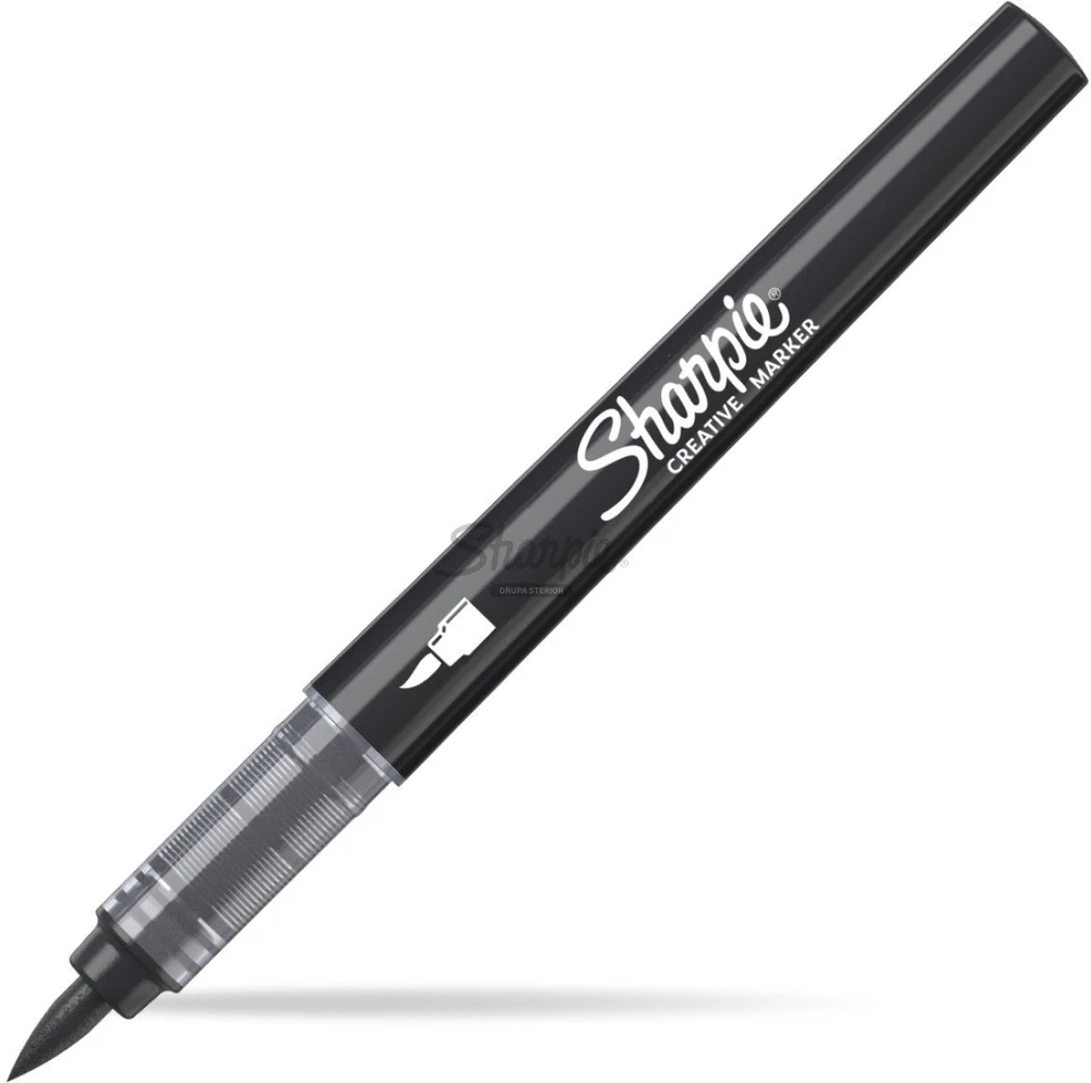 Sharpie akrilinis žymeklis Juodas (juodas) - teptuko galiukas, 1 vnt. - 2218069