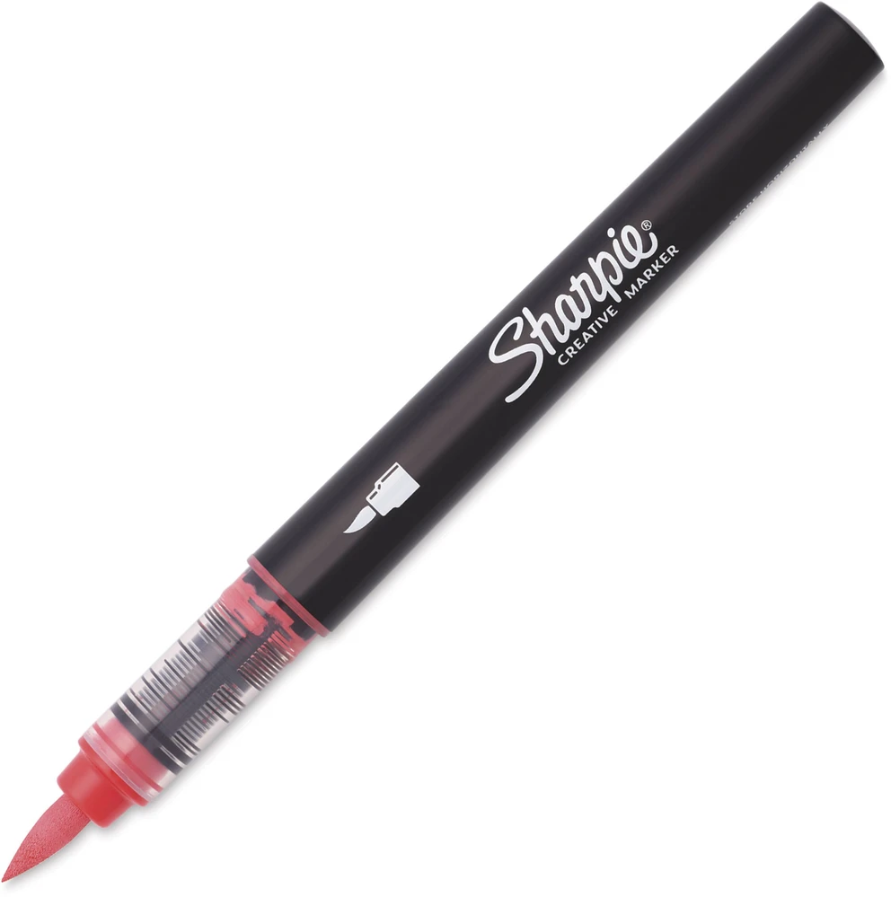 Sharpie raudonas (raudonas) akrilinis žymeklis su teptuko galiuku, 1 vnt. - 2218113